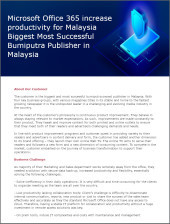 Microsoft Office 365 increase productivity for Malaysia Biggest Most Successful Bumiputra Publisher in Malaysia